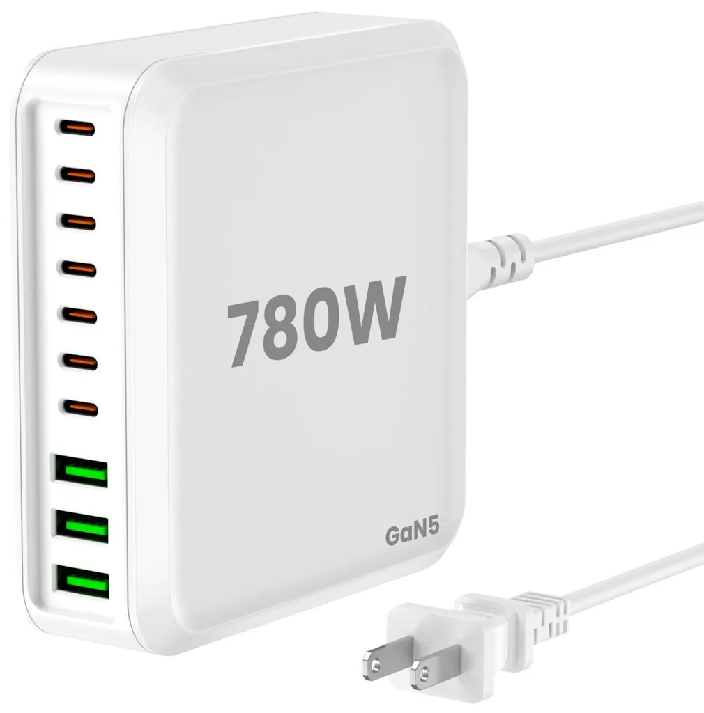 780W 10-Port USB-C Charging Station
