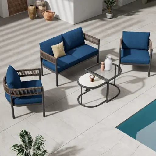 Alexandria 5-Pieces Outdoor Seating Group With Cushions