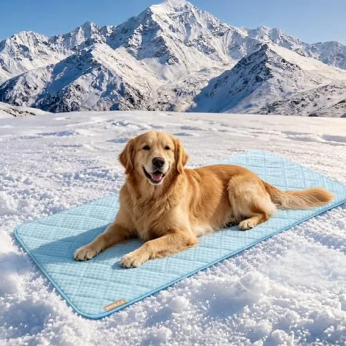 PPOLCA Waterproof Cooling Memory Foam Dog Mat 28" x 59"
