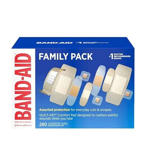 BAND-AID Brand Adhesive Bandages Family Pack, Assorted Sizes, 280 Count
