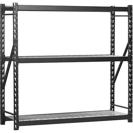 Muscle Rack 77"W x 24"D x 72"H 3-Tier Steel Welded Storage Rack