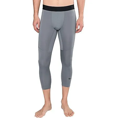Nike Men's Pro Dri-FIT 3/4-Length Fitness Tights (Smoke Grey/Black)