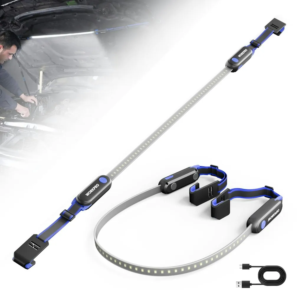 WORKPRO Rechargeable Underhood 25" Foldable Magnetic Work Light