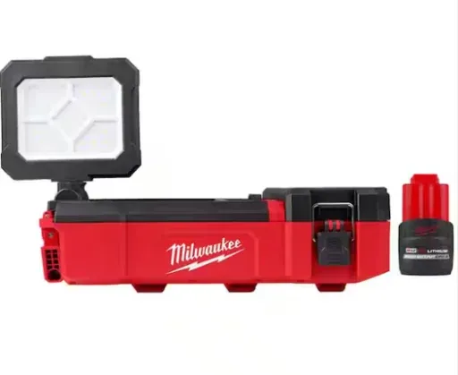 Milwaukee M12 PACKOUT Cordless Flood Light w/ USB Charging & 2.5Ah Battery