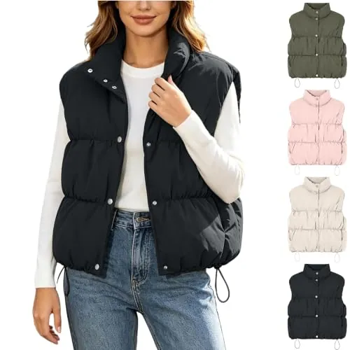 Puffer Vest Sleeveless with Pockets