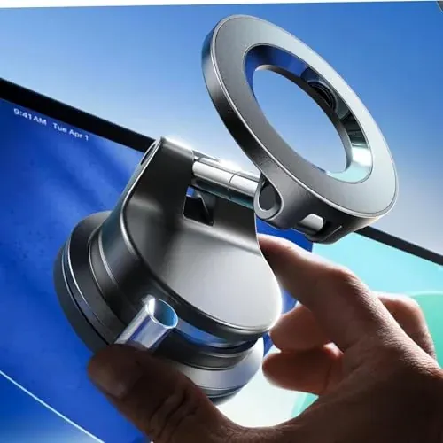 LISEN MagSafe Magnetic Adjustable Suction Cup Car Phone Mount