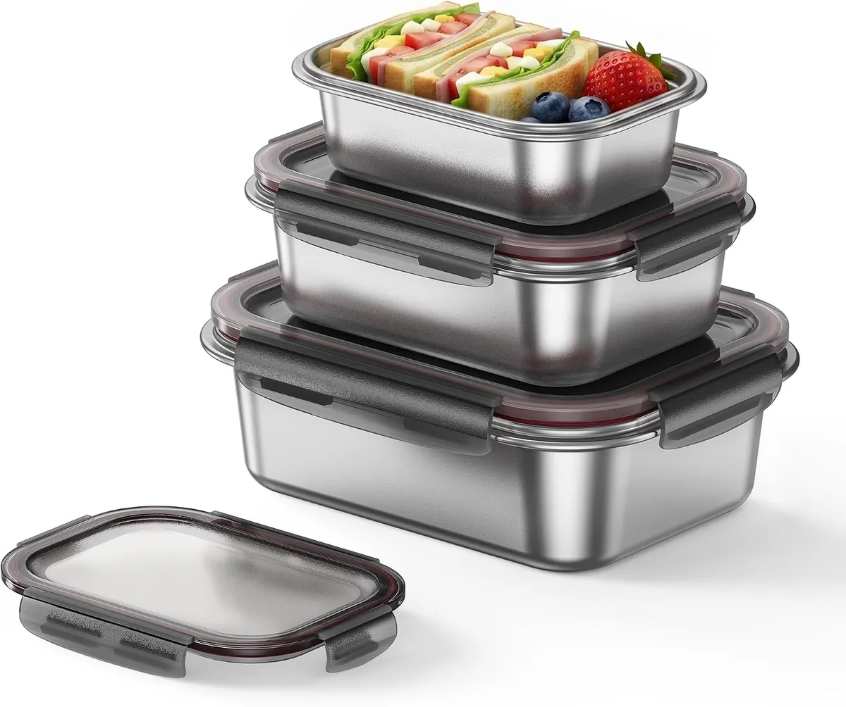 Genicook 3 Set Stainless Steel Sandwich Containers