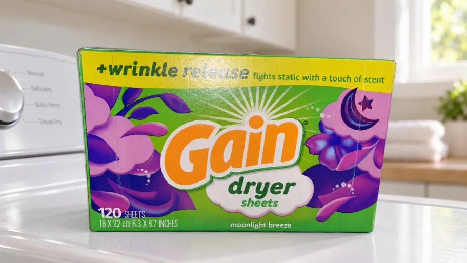 Gain Dryer Sheets 120-Count Boxes in Moonlight Breeze