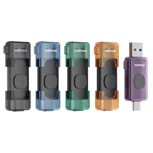 KOOTION 64GB USB C Thumb Drive 5-Pack Dual USB 2.0