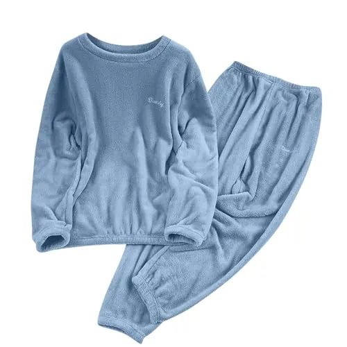 Women Fleece Pajamas Loungewear Winter