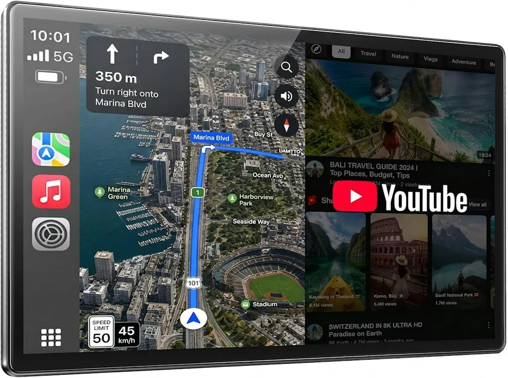 Lamtto 11'' Backup Camera w/ Android Auto/Apple Carplay