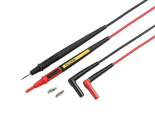 Fluke TL175E TwistGuard Double Insulated Silicone Test Lead Set with Removable 4mm Lantern Tips