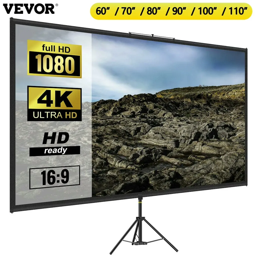 Vevor/SucceBuy Tripod Projector Screen w/ Stand