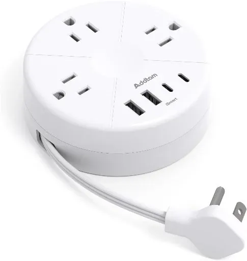 Cruise Approved Power Strip with 5ft Retractable Cord
