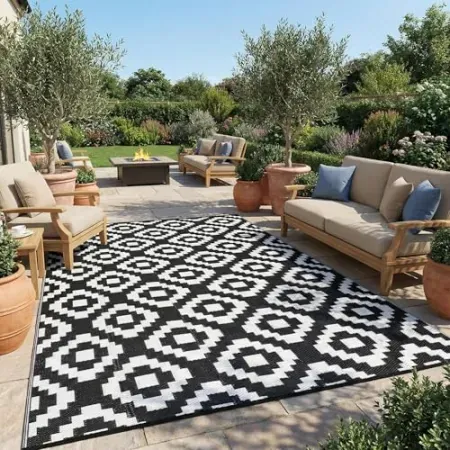 Garvee 9' x 18' Patio Reversible Outdoor Rug
