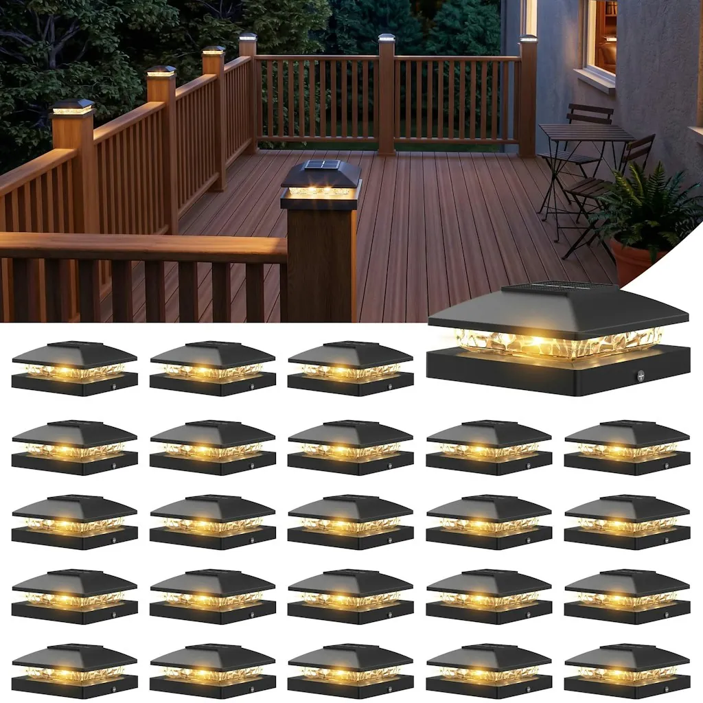 4x4" Solar Post Cap Light 24-Pack