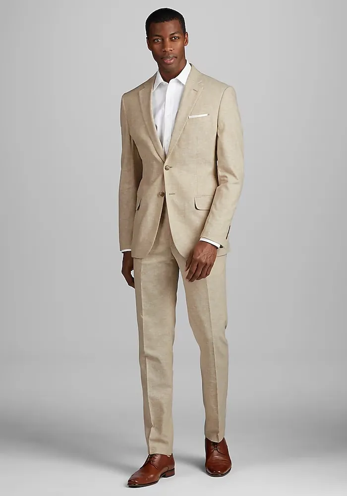 Jos. A. Bank Men's Slim Fit Linen Blend Suit