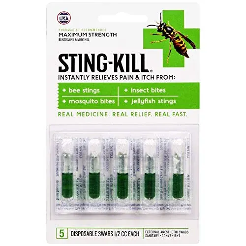 Sting-Kill Maximum Strength Bug Relief Disposable Swabs