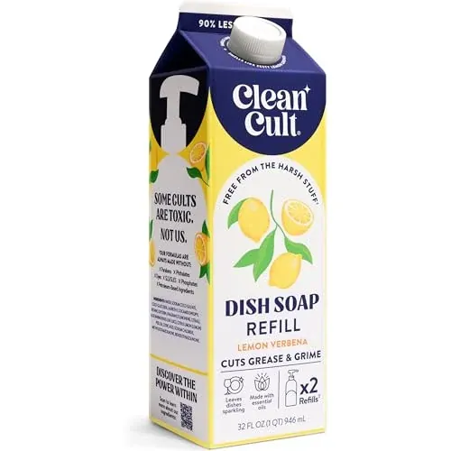 Cleancult Dish Soap Liquid Refill (Lemon Verbena) 32-Oz