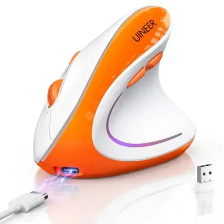 Uineer 4 DPI Tri-Mode Wireless Ergonomic Vertical Mouse