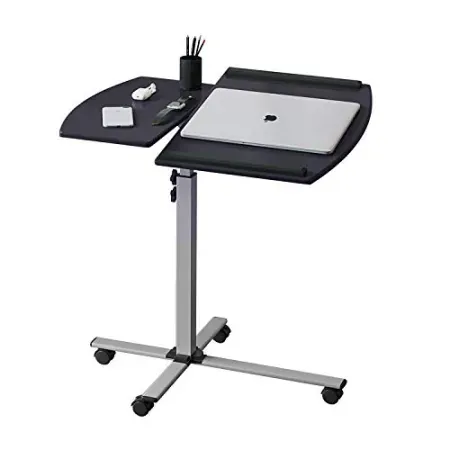 Techni Mobili Adjustable Height Rolling Laptop Cart w/ Tilting Top