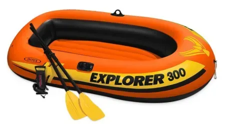 Intex Explorer 300 3-Person Inflatable Boat Set w/ French Oars