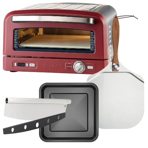 Cuisinart Indoor Pizza Oven with Peel & Cutter (Brick Red)