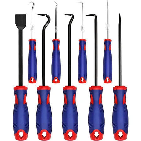 9-pc WORKPRO Precision Automotive Pick Hook Set w/ Scraper
