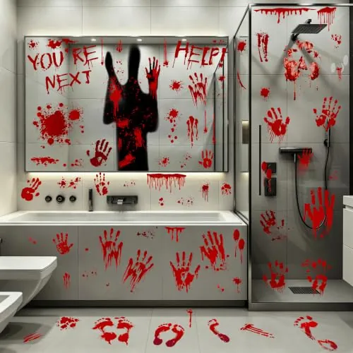 Handprint Halloween Window Clings 67 Pieces