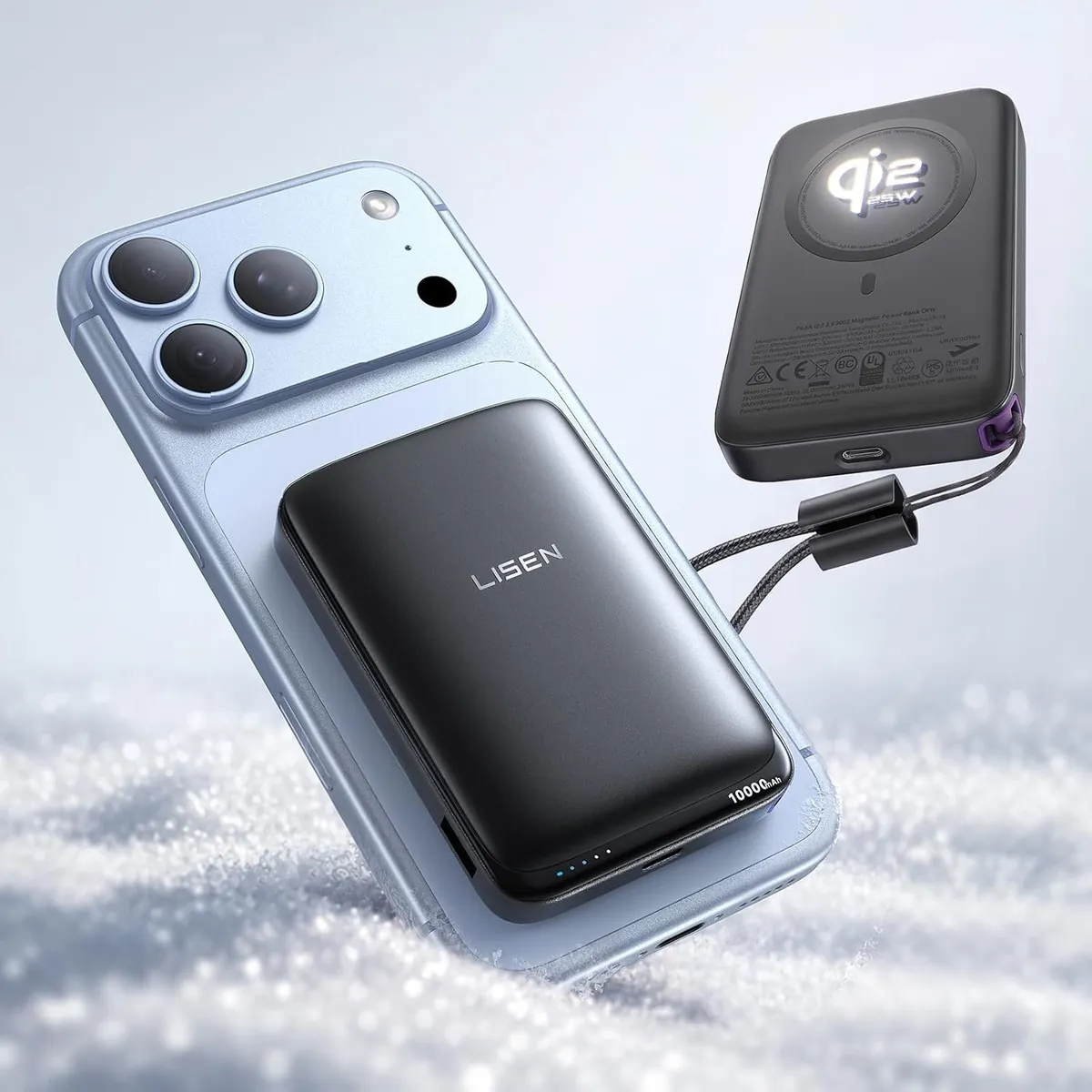 Lisen QI2.2 Magnetic Portable Power Bank Charger
