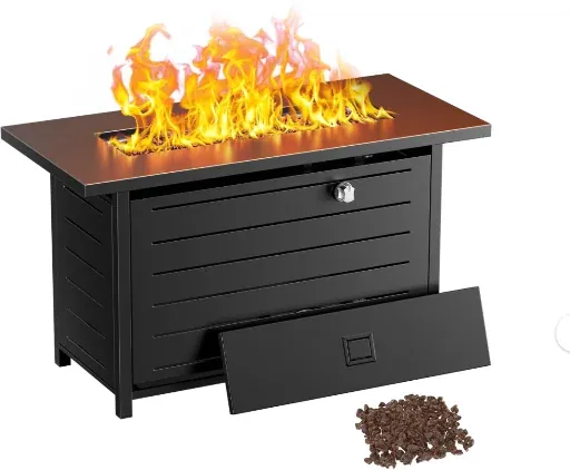 Philergo 43" Rectangular Gas Fire Pit Table