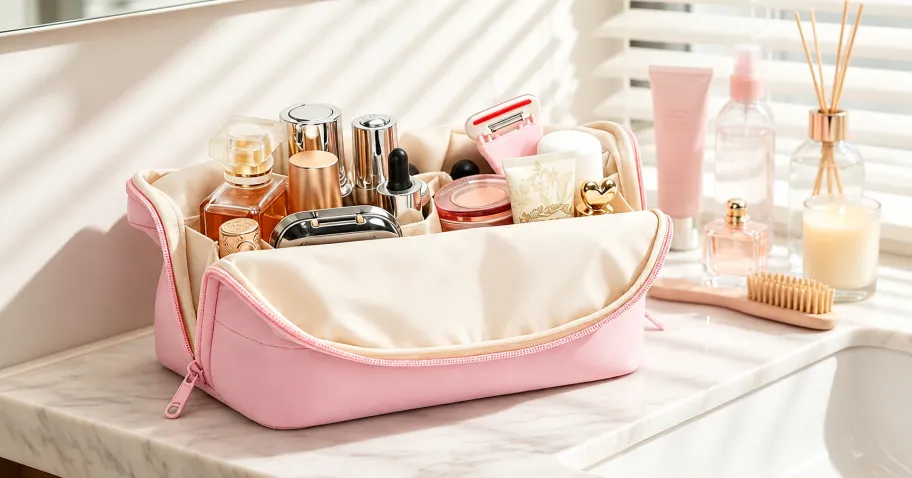 Puffer Standing Makeup Bag