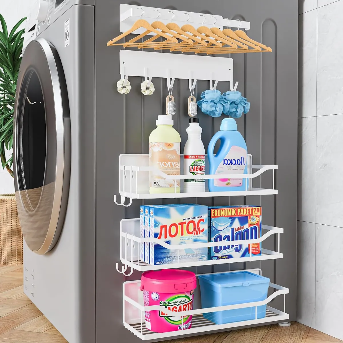 5-Piece Magnetic Shelf Set in White