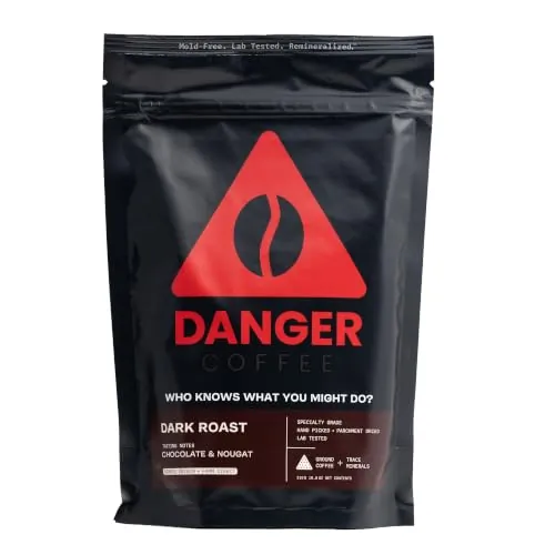 Danger Coffee Ground Mold Free Coffee by Dave Asprey | Dark Roast 10.9 oz