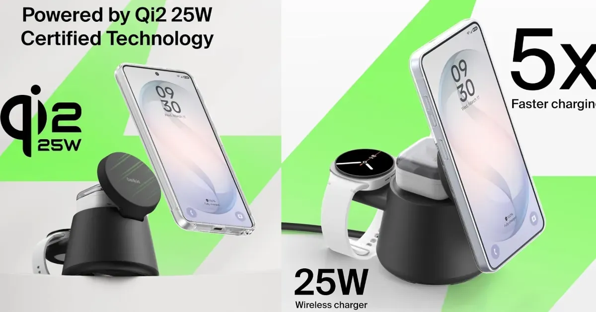 Belkin’s 25W 3-in-1 magnetic charging station for Pixel and Galaxy users hits