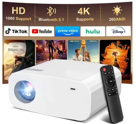 Polaring WiFi Bluetooth Mini Smart Projector w/ Built-in Apps