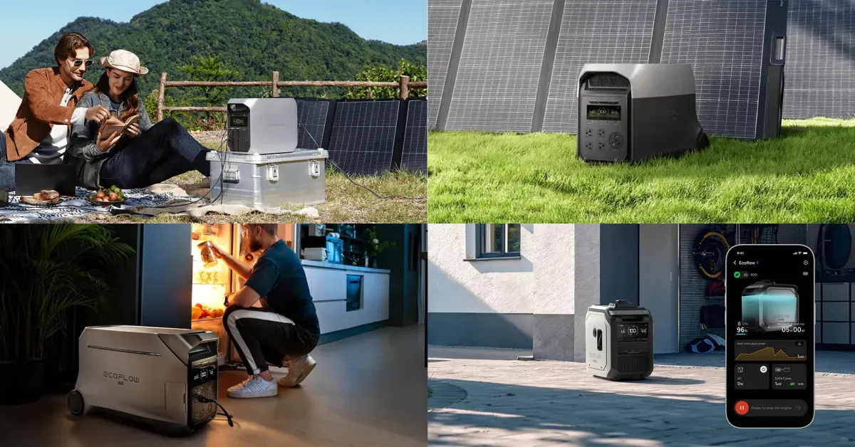2x DELTA 3 Classic (1,024Wh each) power stations