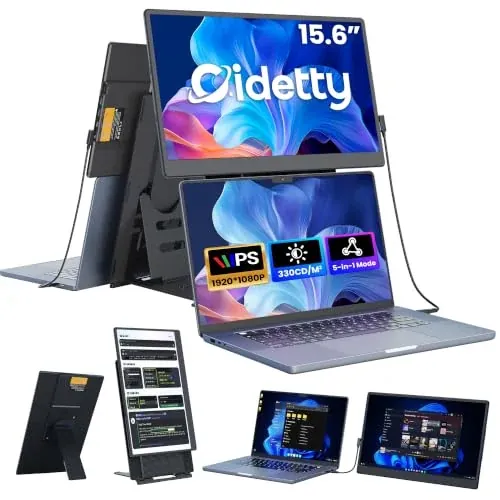 15.6" Laptop Screen Extender with FHD 1080P Ultra Thin Portable Travel Monitor