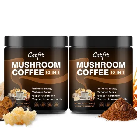 2-Pack 4.23oz Catfit Mushroom Coffee Powder