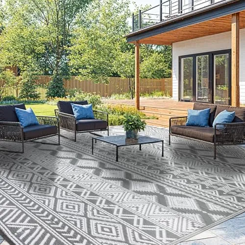 Waterproof Outdoor Rug 8x10 ft