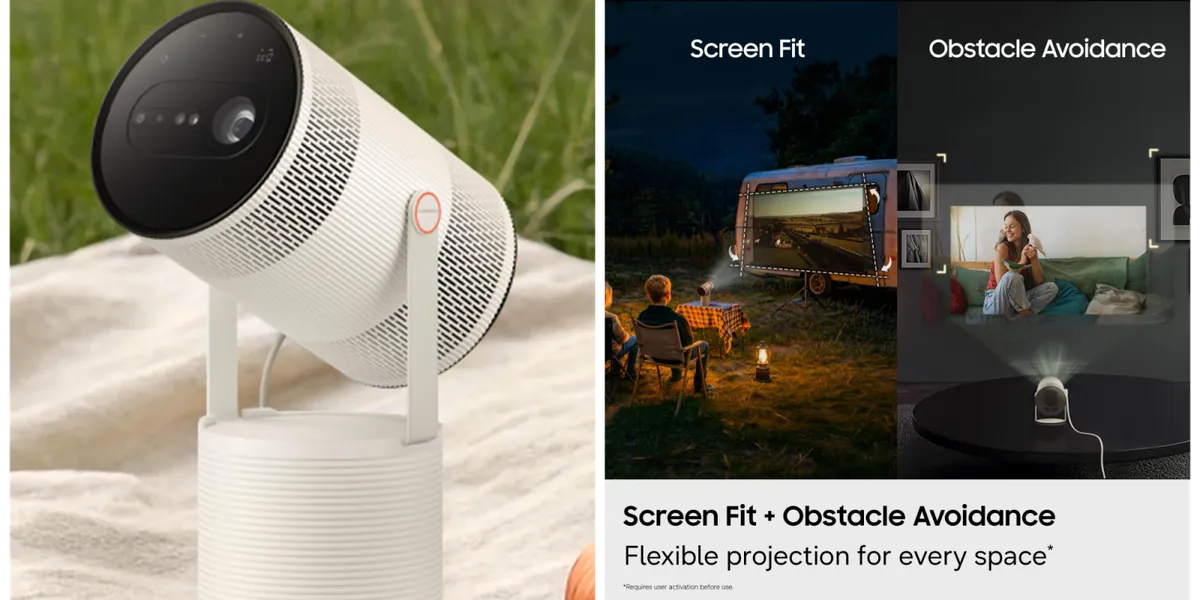 Samsung’s The Freestyle+ Portable AI Smart Projector back