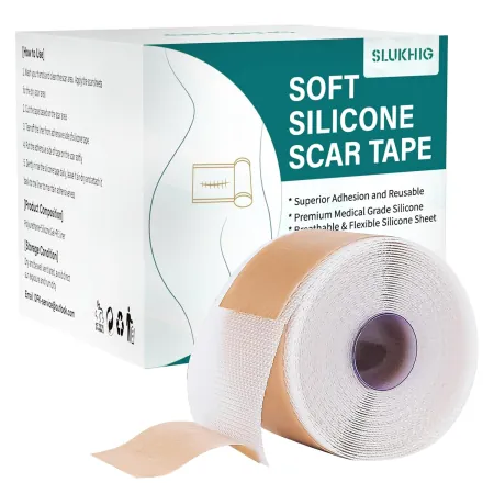 SLUKHIG 1.6" x 158" Medical Grade Silicone Scar Tape Roll