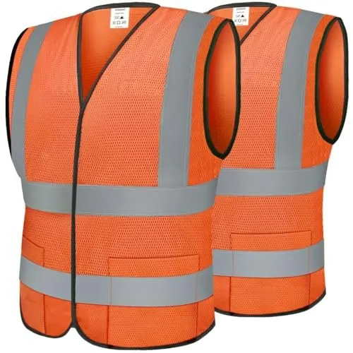 Ticonn High Visibility Reflective Safety Vest 2-Pack
