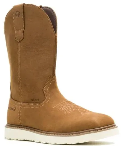 Men's Bronc Wedge Pull-On Steel-Toe Work Wellington Boots
