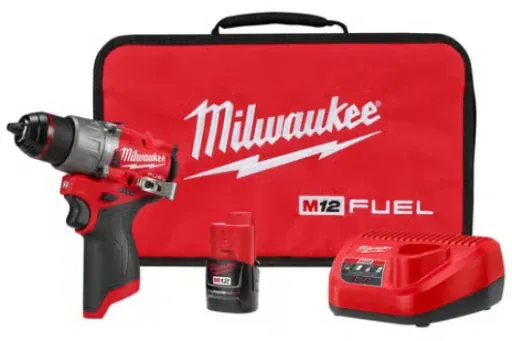 Milwaukee M12 1/2 in. Brushless Cordless Hammer Drill Kit with 2.0Ah Battery & Charger