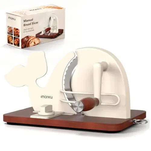 Imarku Foldable Manual Bread Slicer for Homemade Bread
