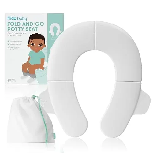 Frida Baby Fold-and-Go Portable Potty Seat for Toilet with Free Bag