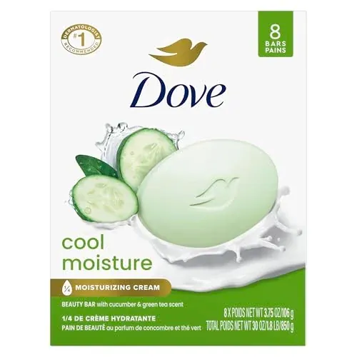 Dove Cool Moisture Beauty Bar Soap (Cucumber & Green Tea) 72-Pack 3.75-Oz
