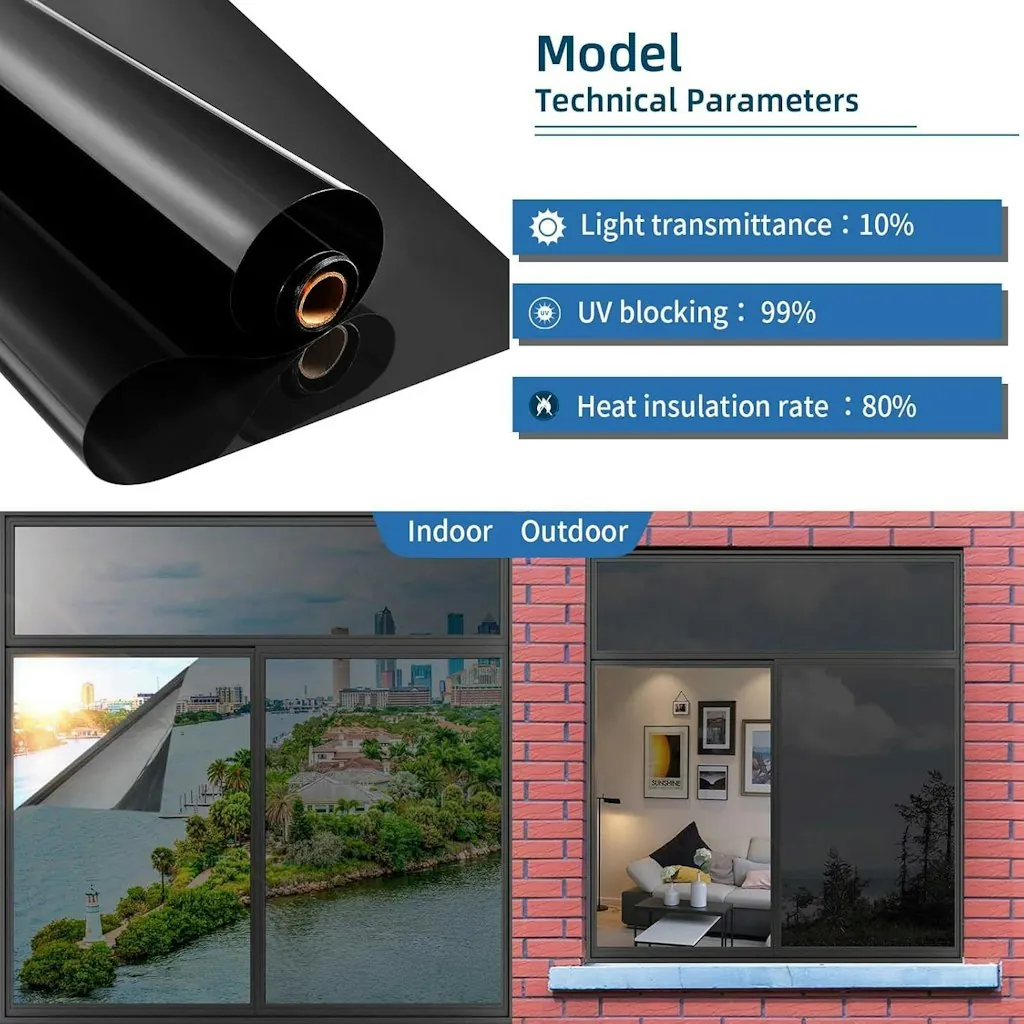 Xiawei 17.5" x 16.4-Foot Roll One-Way Privacy Window Film