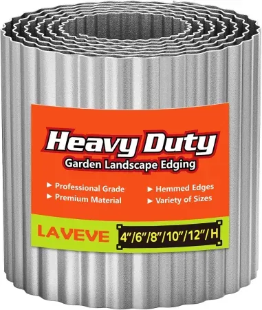 12" x 10' Laveve Corrugated Metal Garden Landscape Edging